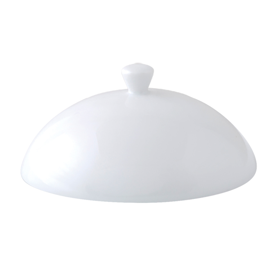 Ariane Style Vitrified Porcelain White Round Cloche for 28cm PK 1