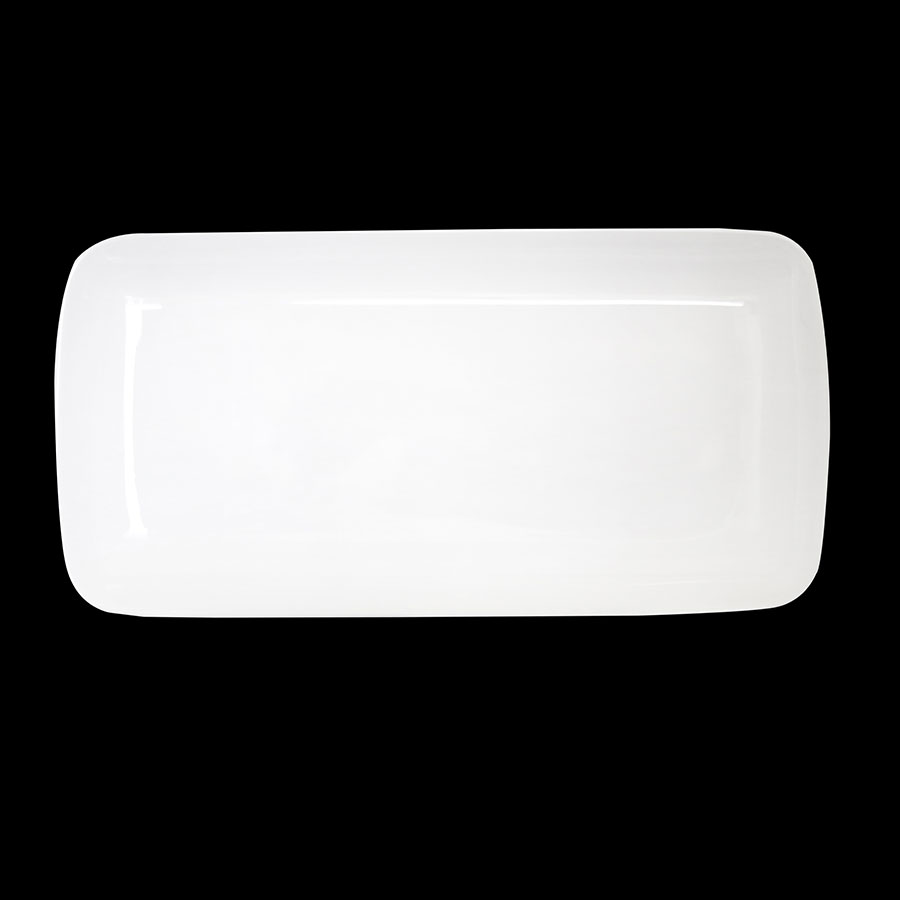 Crème Cézanne Vitrified Porcelain White Oblong Platter 28x13.5cm PK 1