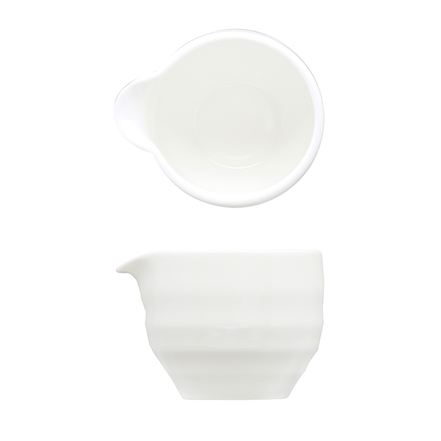 Artisan Crème Vitrified Fine China White Globe Mini Jug 2.5oz PK 1