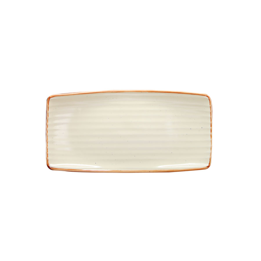 Artisan Coast Vitrified Fine China Cream Rectangular Platter 30x15cm PK 1