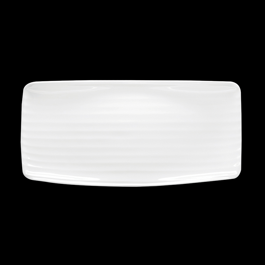 Artisan Crème Vitrified Fine China White Rectangular Platter 30x15 PK 1