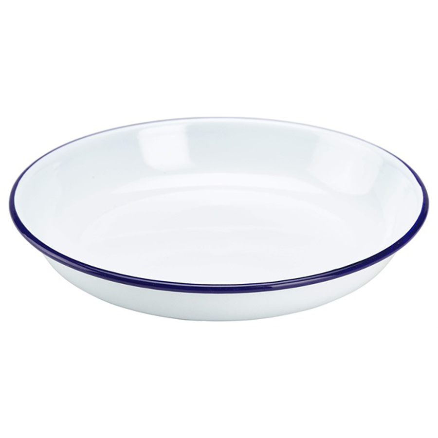 GENWARE ENAMEL RICE/ PASTA PLATE 22CM PK 12