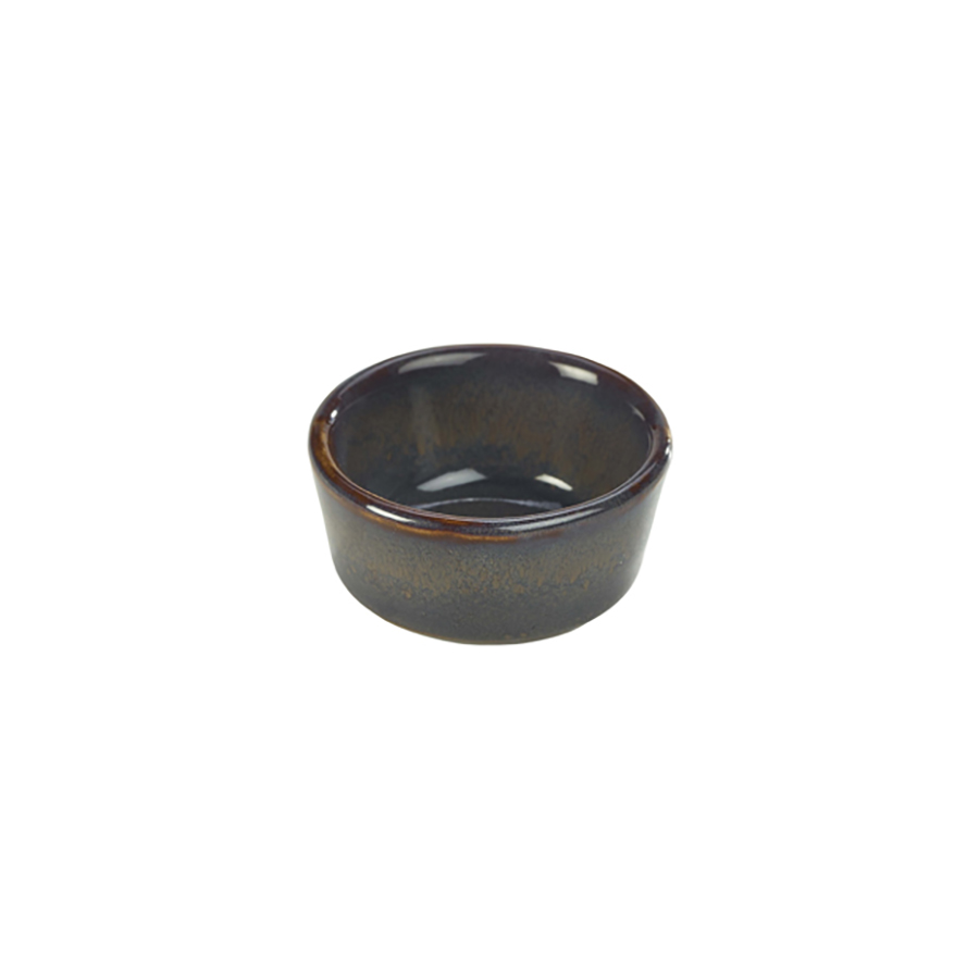 Genware Terra Stoneware Rustic Blue Round Ramekin 6.5x3cm 4.5cl 1.5oz PK 1