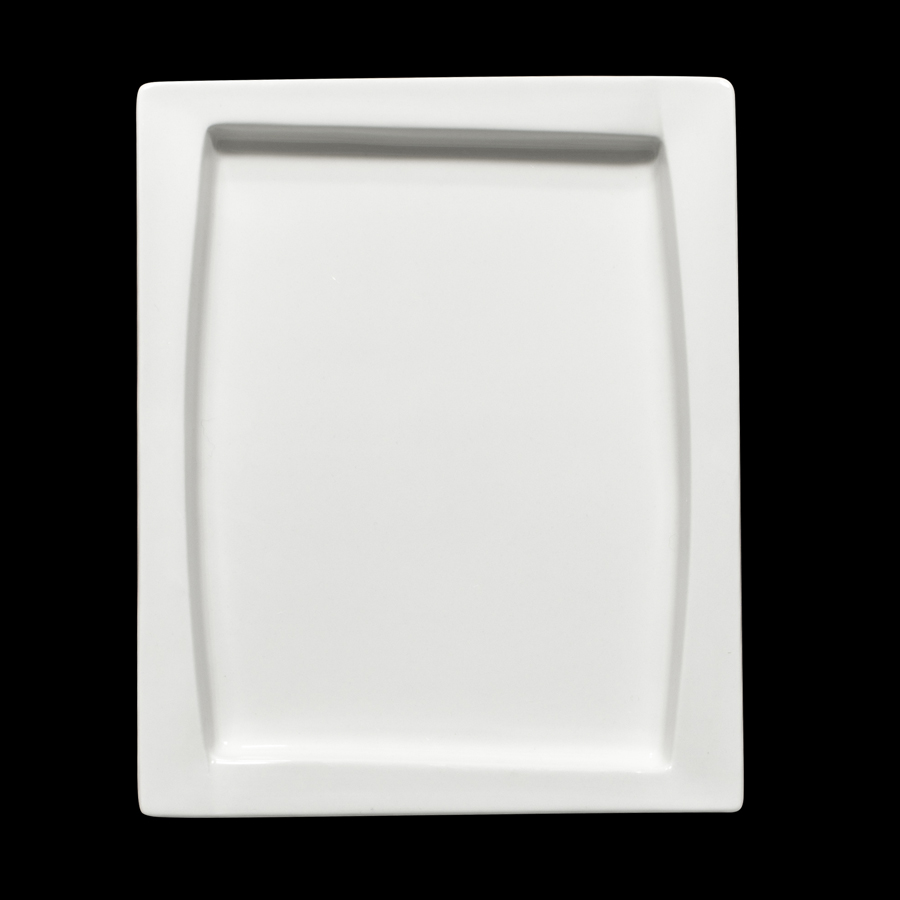 Crème Galerie Vitrified Porcelain White Gastronorm Platter 1/2 25mm Deep PK 1