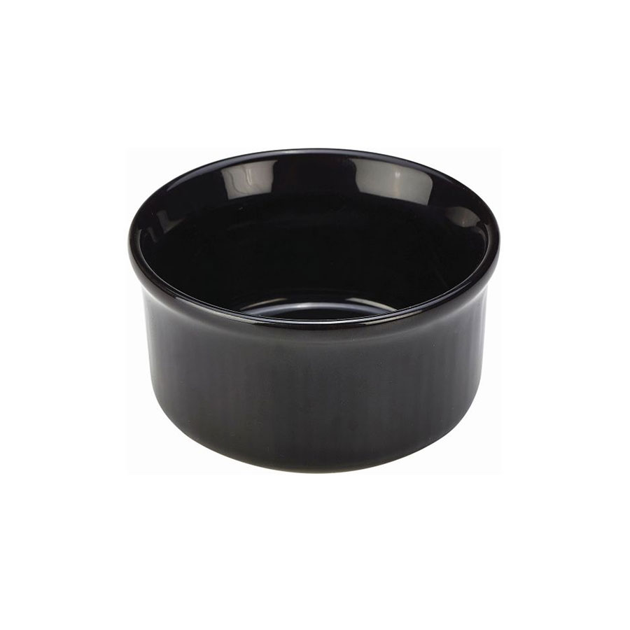Genware Stoneware Black Ramekin 6.5cm 2.5 Inch PK 12