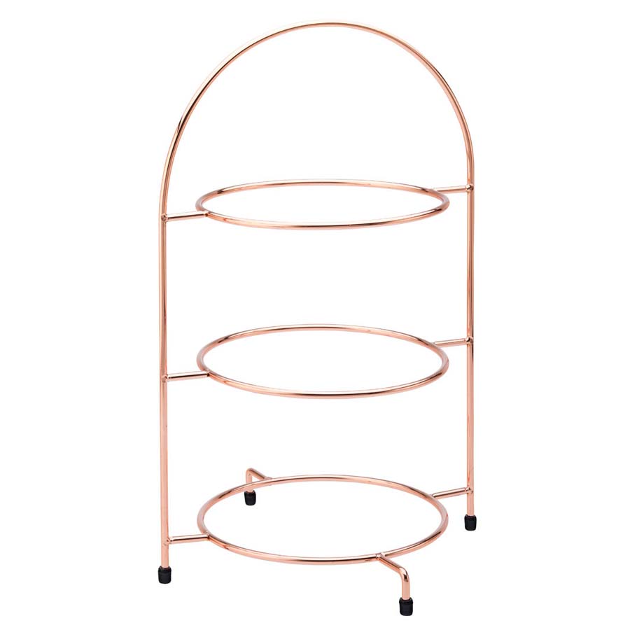 UTOPIA COPPER 3 TIER PLATE STAND 17IN 43CM PK 1
