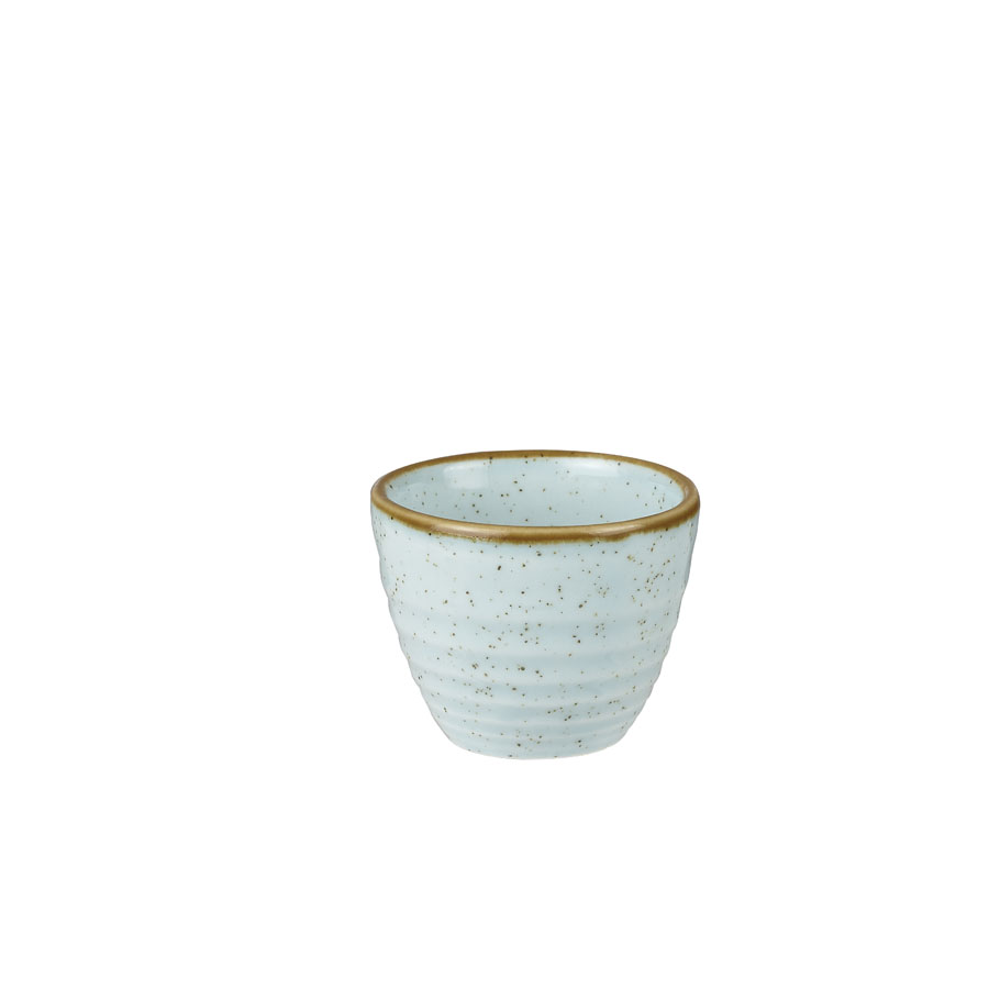 Churchill Stonecast Vitrified Porcelain Duck Egg Blue Ripple Dip Pot 5.9x5cm 5.7cl 2.5oz PK 1