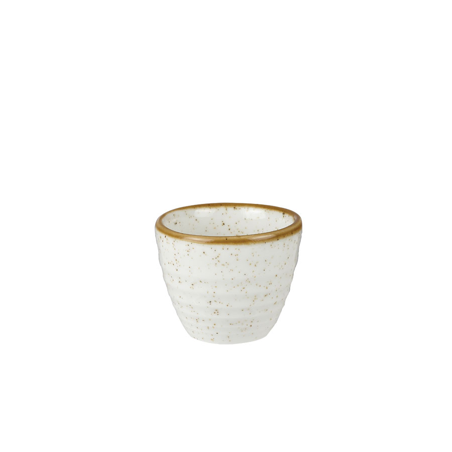 Churchill Stonecast Vitrified Porcelain Barley White Ripple Dip Pot 5.9x5cm 5.7cl 2.5oz PK 1