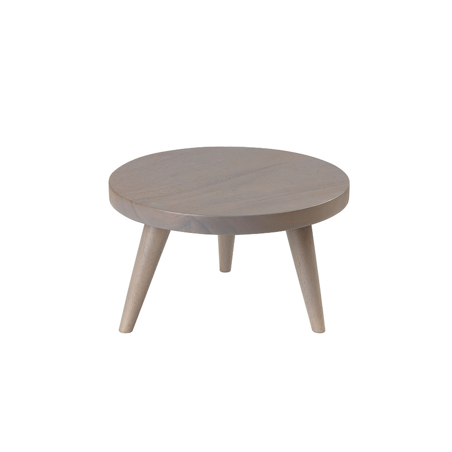 CHURCHILL BUFFETSCAPE WOOD LARGE GRAPHITE ROUND STAND 25X15CM PK 4