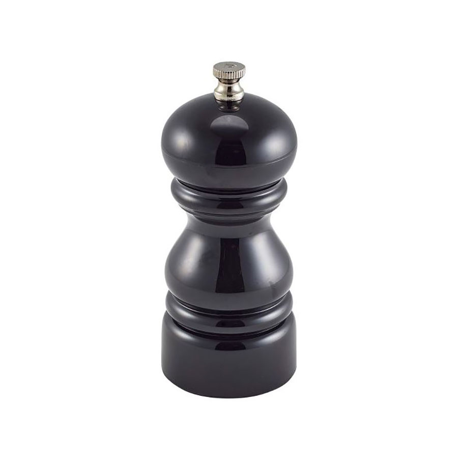 Genware Arcylic Salt Or Pepper Grinder Black 12.7cm PK 1