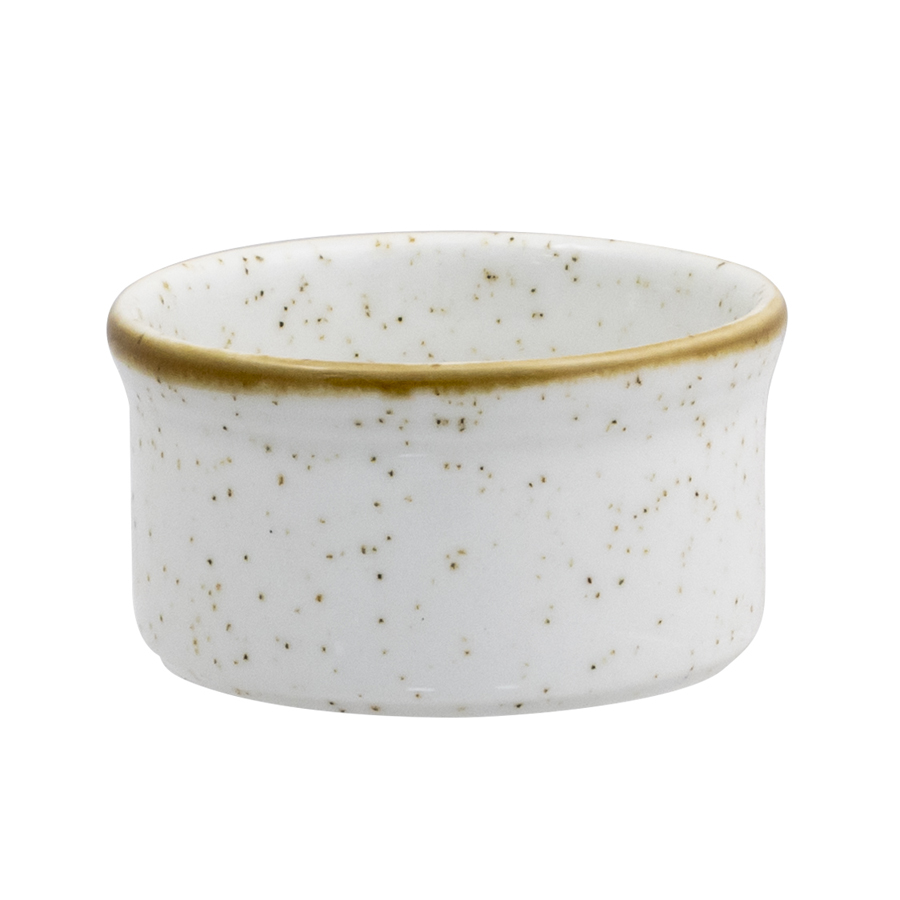 Churchill Stonecast Vitrified Porcelain Barley White Round Ramekin 7cm 9cl 3.2oz PK 1