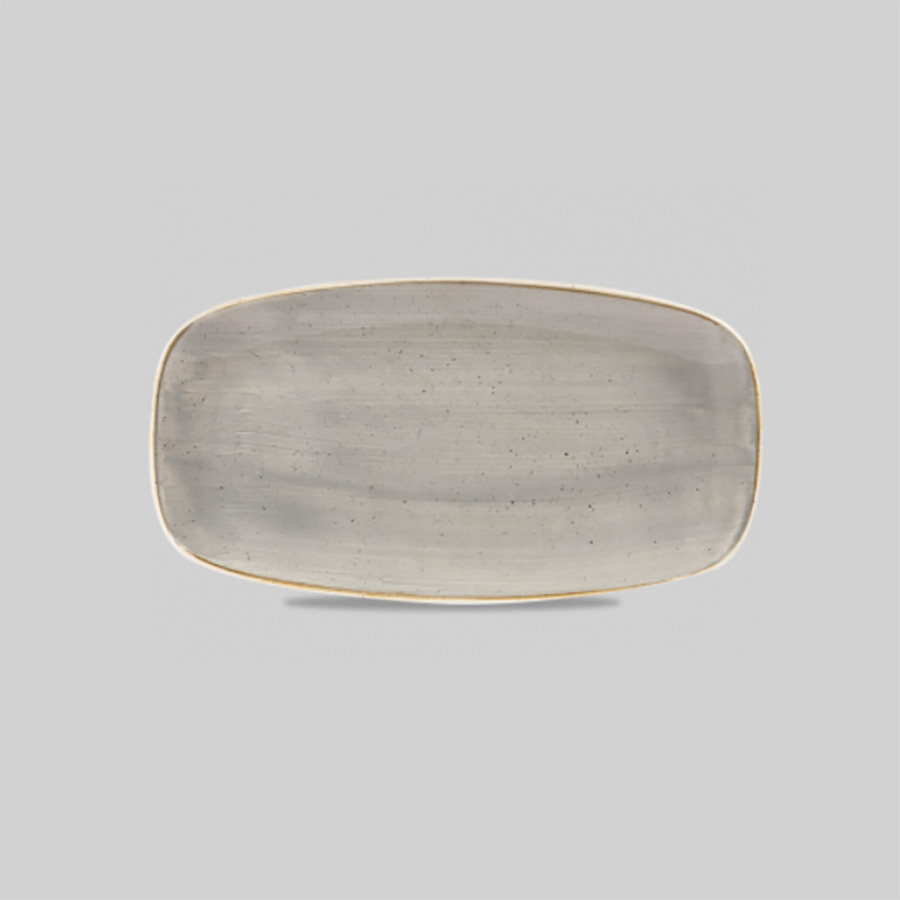 Churchill Stonecast Vitrified Porcelain Peppercorn Grey Chefs Oblong Platter 29.8x15.3cm PK 1