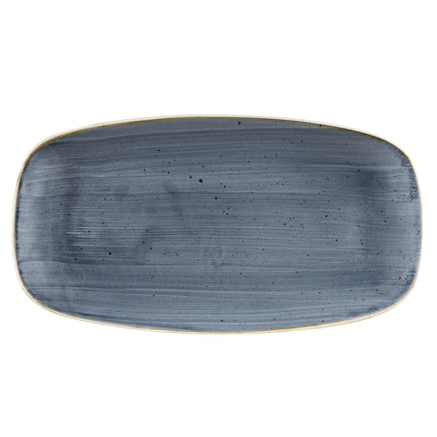 Churchill Stonecast Vitrified Porcelain Blueberry Chefs Oblong Platter 29.8x15.3cm PK 1