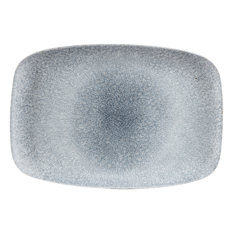 Churchill Studio Prints Raku Vitrified Porcelain Topaz Blue Oblong Platter 34.4x23.4cm PK 1