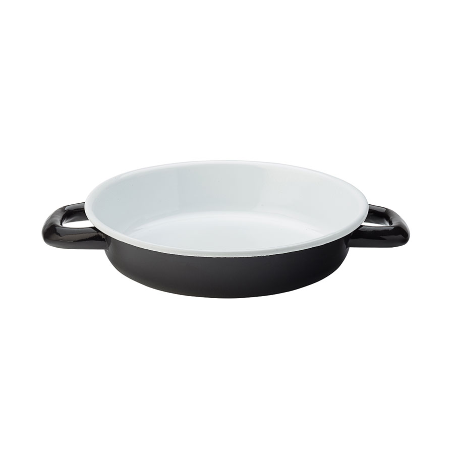 UTOPIA EAGLE BLACK ENAMEL DISH 20CM PK 6