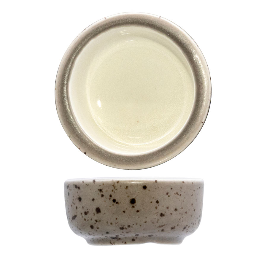 Artisan Cove Vitrified Stoneware Cream Round Butter Pat 7cm PK 1