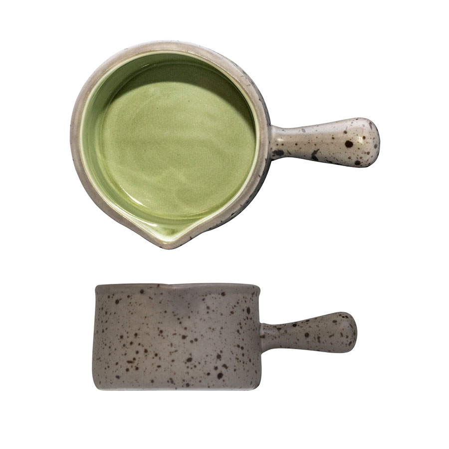 Artisan Elm Vitrified Stoneware Green Sauce Jug 13cl PK 1