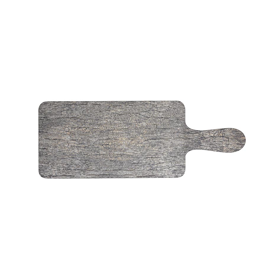 Churchill Alchemy Buffet Melamine Rectangular Distressed Handled Paddle Board 26.6x14.4cm PK 1