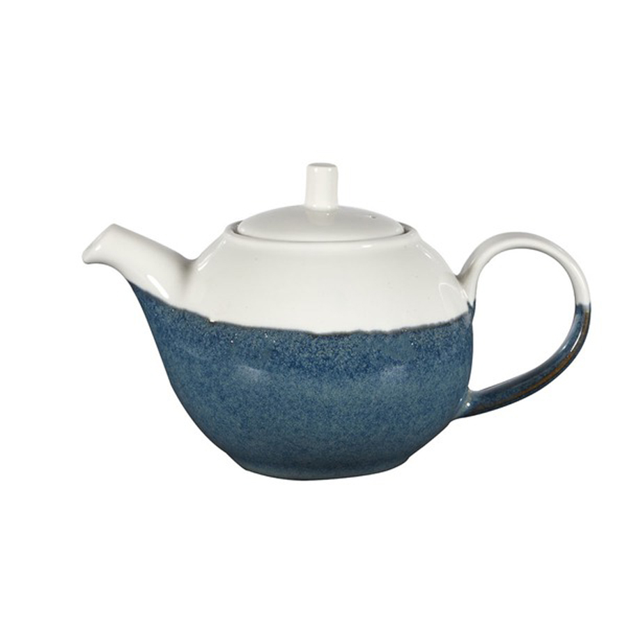 Churchill Monochrome Vitrified Porcelain Sapphire Beverage Pot 42.6cl 15oz PK 1