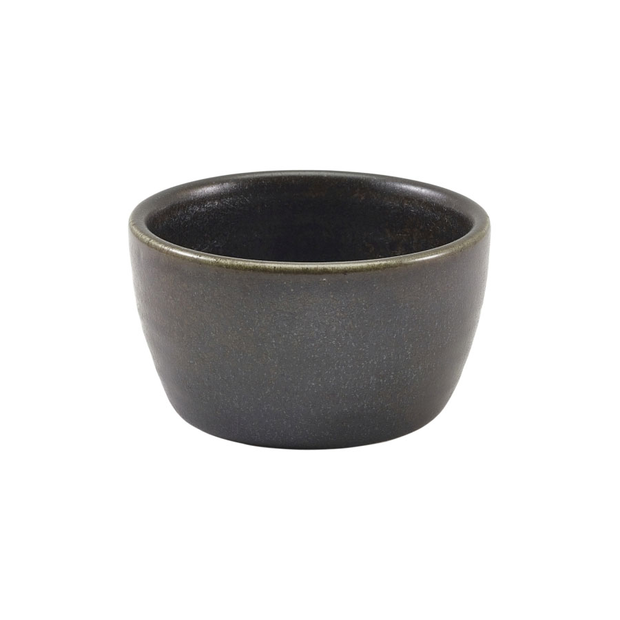 Genware Terra Porcelain Black Round Ramekin 13cl PK 1
