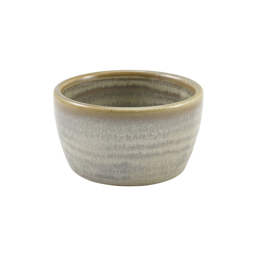Genware Terra Porcelain Matte Grey Round Ramekin 13cl PK 1