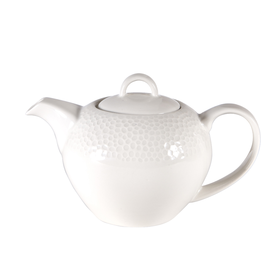 Churchill Isla Vitrified Porcelain White Beverage Pot 42.6cl 15oz PK 1