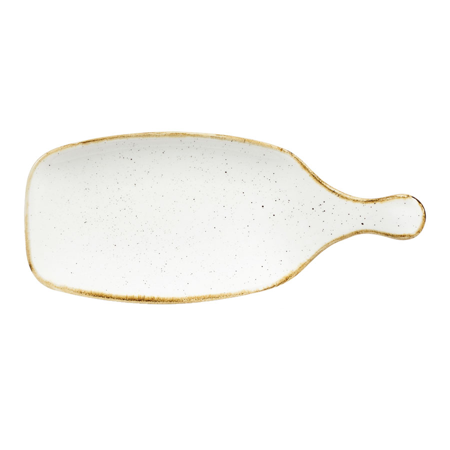 Churchill Stonecast Vitrified Porcelain Barley White Handled Paddle 28.4x12cm PK 1