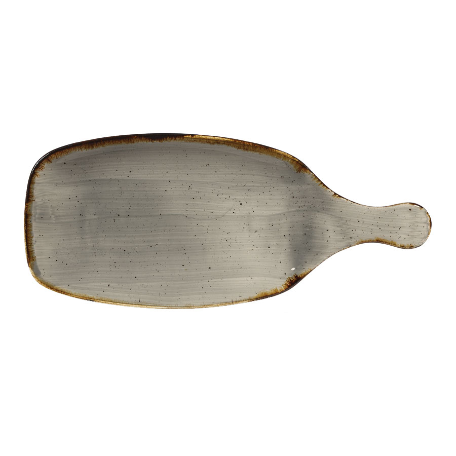 Churchill Stonecast Vitrified Porcelain Peppercorn Grey Handled Paddle 28.4x12cm PK 1