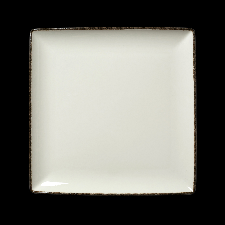 Steelite Charcoal Dapple Vitrifird Porcelain Square One 27cmx27cm PK 1