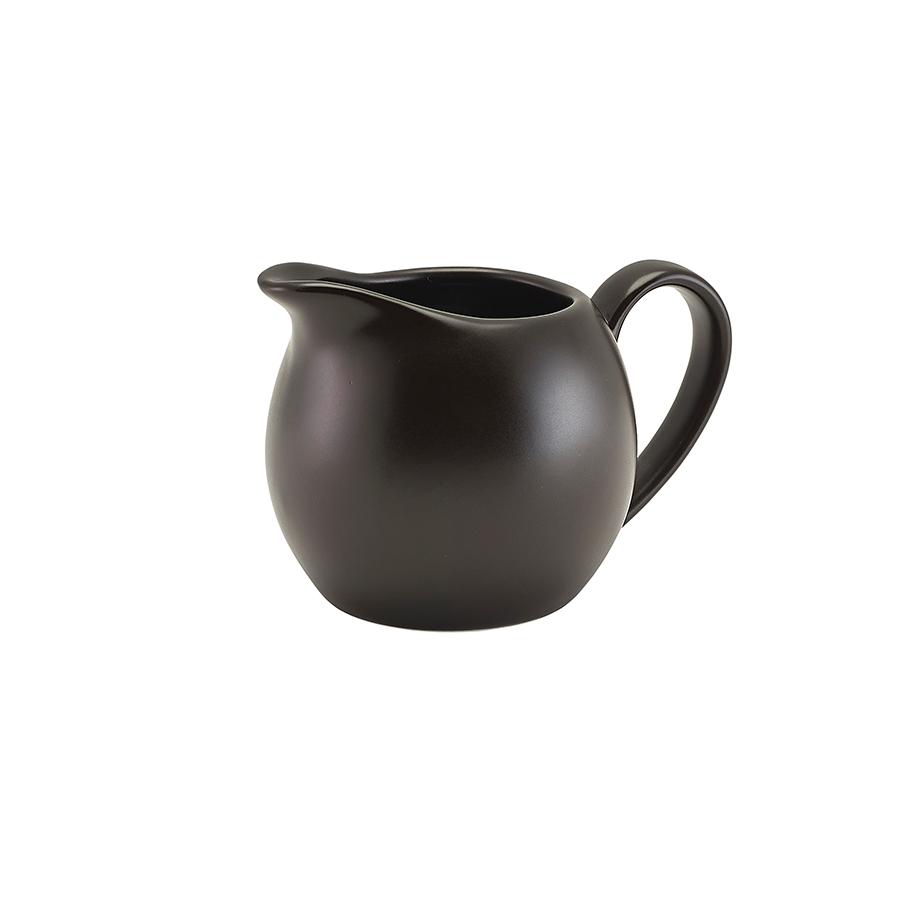 Genware Coloured Beverage Porcelain Matte Black Jug 14cl 5oz PK 1