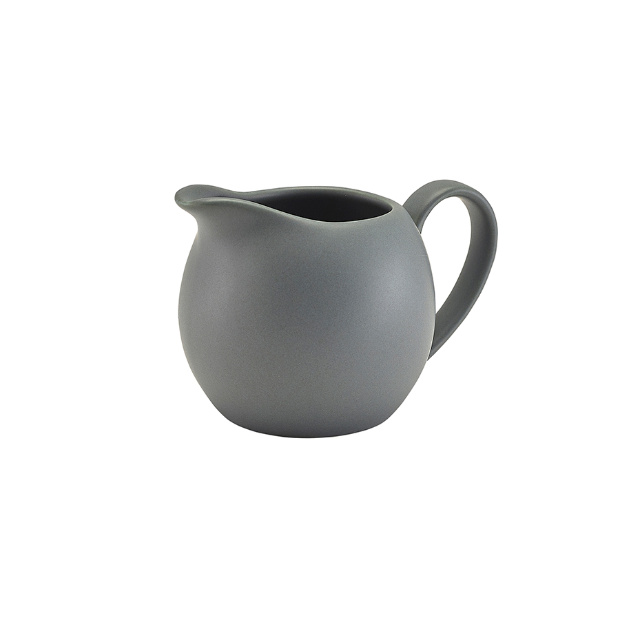 Genware Coloured Beverage Porcelain Matte Grey Jug 14cl 5oz PK 1