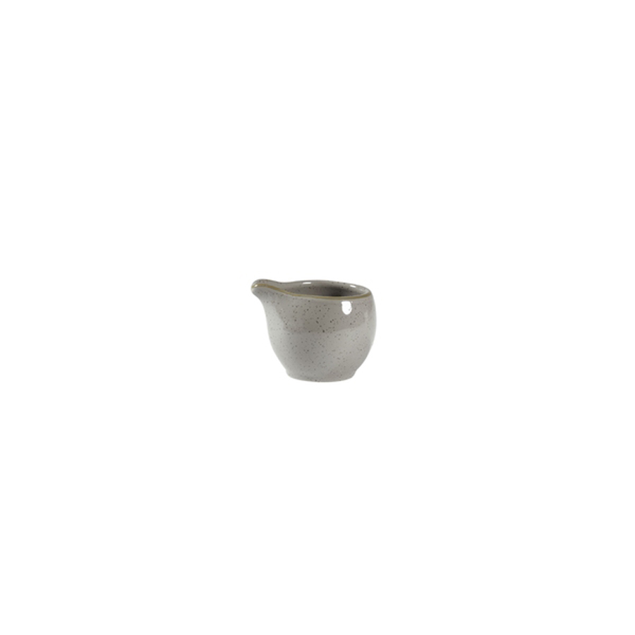 Churchill Stonecast Vitrified Porcelain Peppercorn Grey Round Jug 5.6cl 2oz PK 1