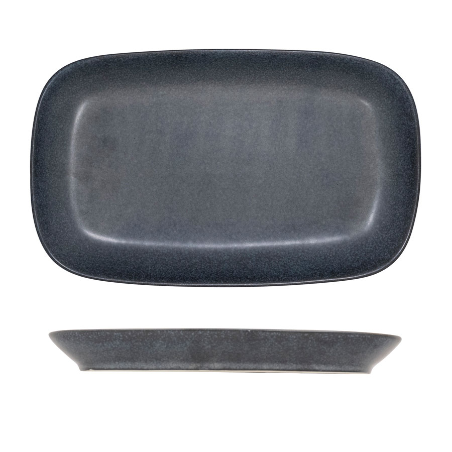 Artisan Andromeda Vitrified Stoneware Black Rectangular Platter 27.6cm PK 1