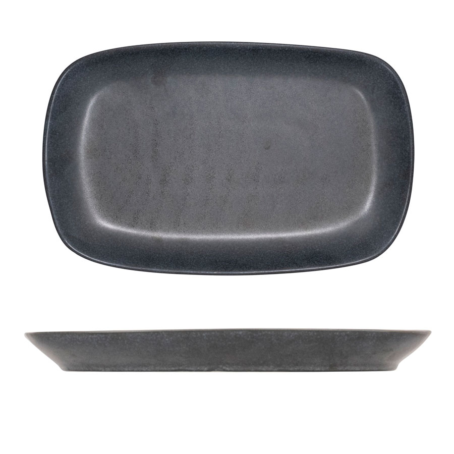Artisan Andromeda Vitrified Stoneware Black Rectangular Platter 24.7cm PK 1