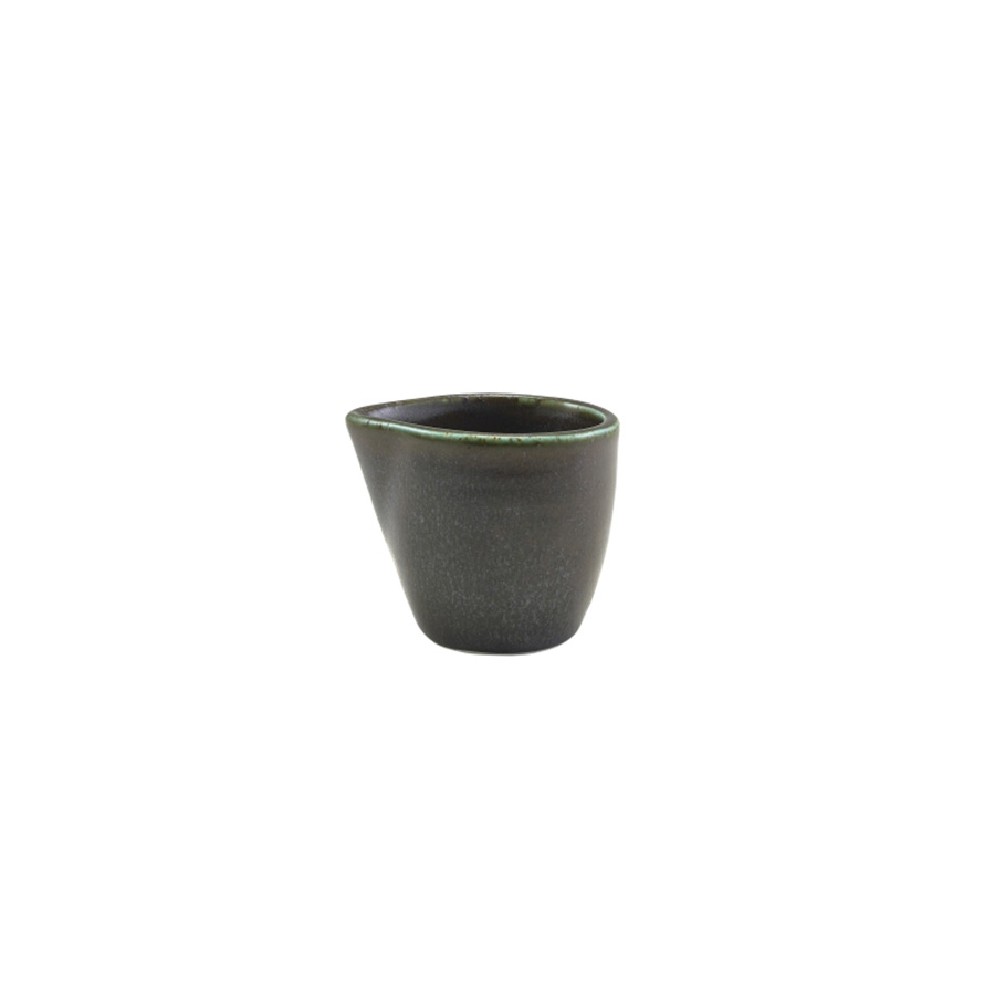 Genware Terra Porcelain Cinder Black Jug 9cl 3oz PK 1