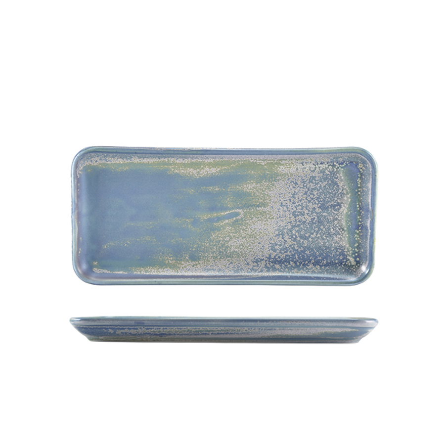 Genware Terra Vitrified Porcelain Seafoam Narrow Rectangular Platter 27x12.5cm PK 1