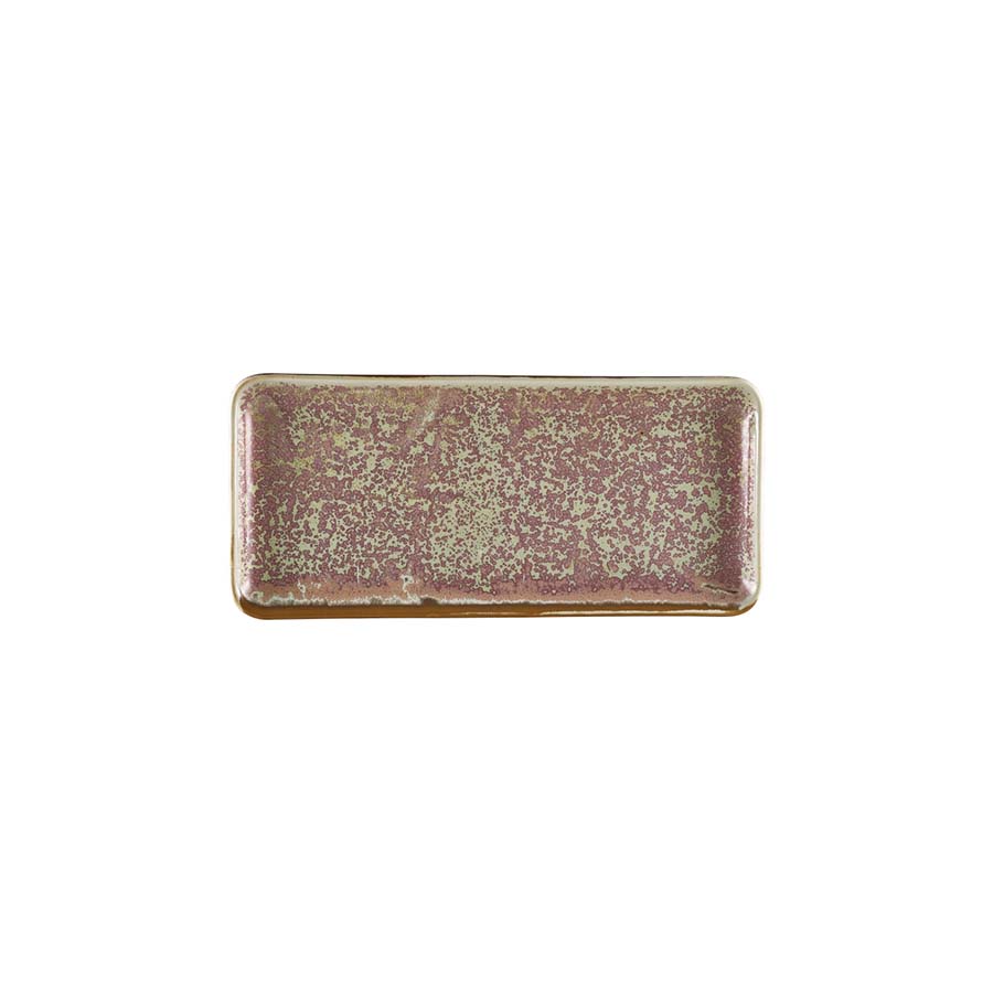 Genware Terra Porcelain Rose Narrow Rectangular Platter 30x14cm PK 1