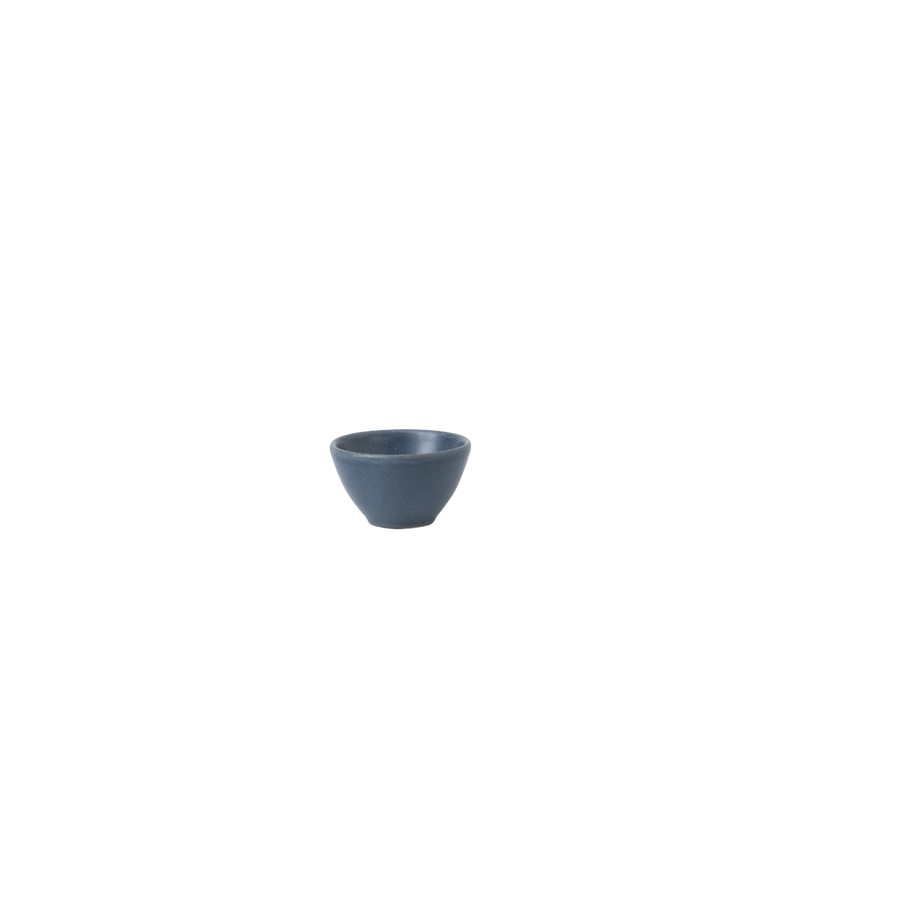 Churchill Bit On The Side Vitrified Porcelain Round Oslo Blue Contour Dip Pot 2Oz PK 1