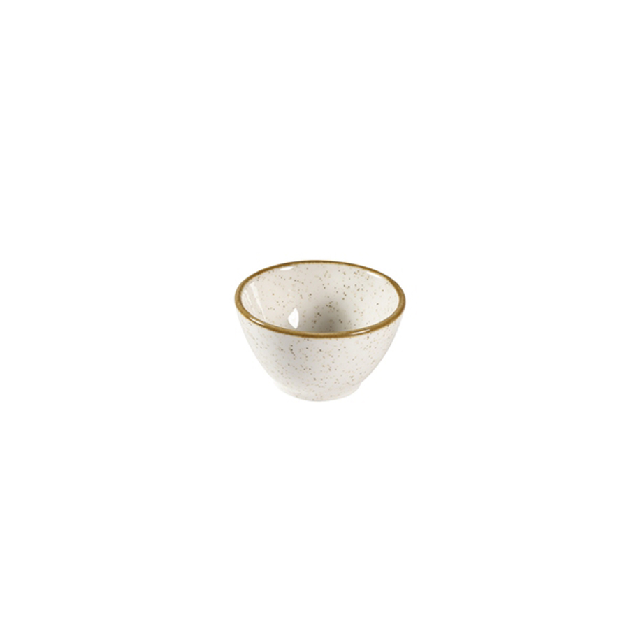 Churchill Stonecast Vitrified Porcelain Barley White Round Dip Pot 7cm 2oz PK 1