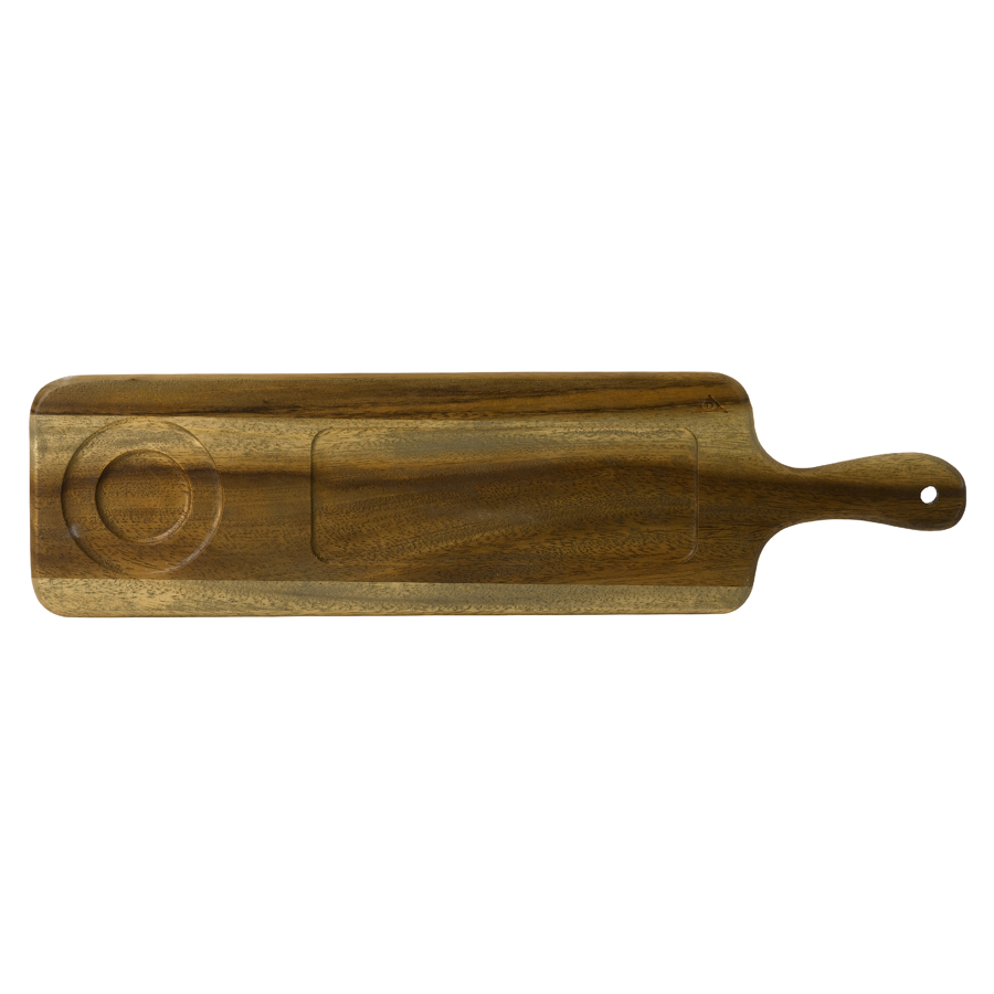 DUDSON ACACIA WOOD LARGE RECTANGULAR HANDLED BOARD 54.5CM PK 4