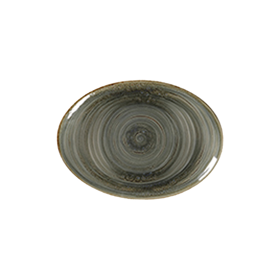Rak Spot Vitrified Porcelain Peridot Oval Platter 32cm PK 1