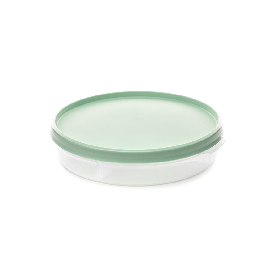 Harfield Vacutop Triple Compartment Round Box With Green Lid 23cm PK 1