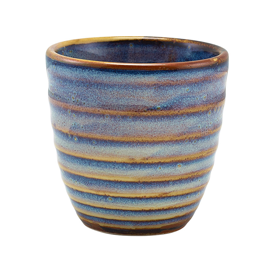 Genware Terra Porcelain Aqua Blue Round Dip Pot 7.3x7cm 16cl 5.6oz PK 1
