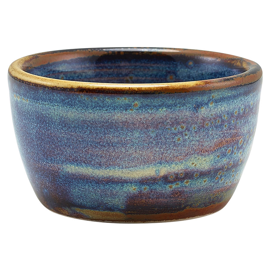 Genware Terra Porcelain Aqua Blue Round Ramekin 6.2x3.5cm 45ml 1.5oz PK 1