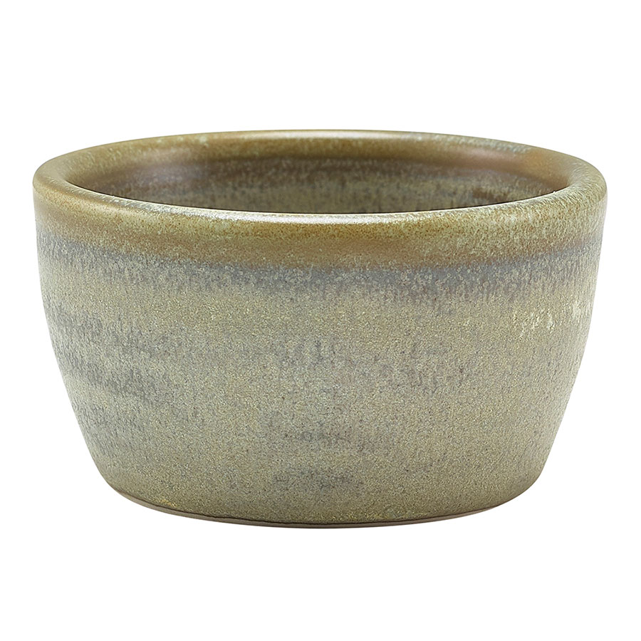 Genware Terra Porcelain Matte Grey Round Ramekin 6.2x3.5cm 45ml 1.5oz PK 1