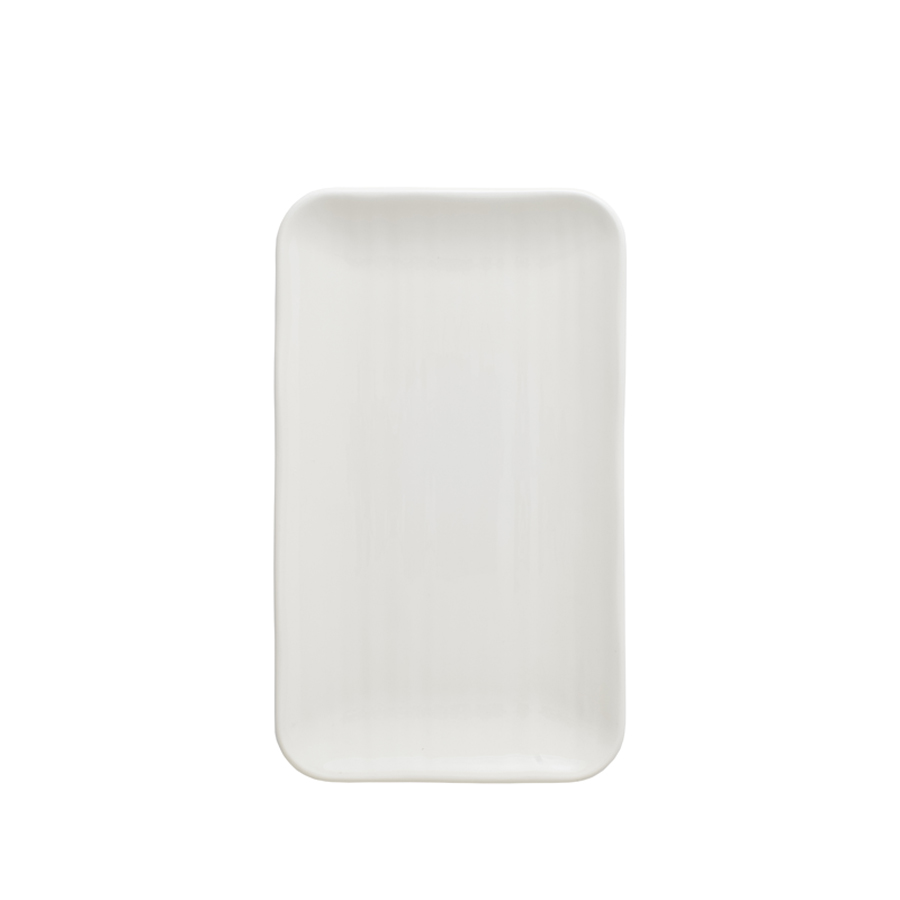 Dudson Harvest Vitrified Porcelain Norse White Organic Rectangular Platter 27x16cm PK 1