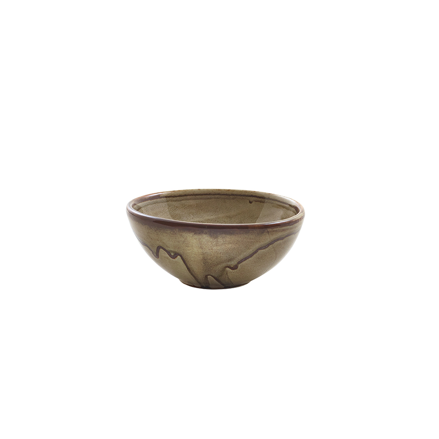 Genware Terra Porcelain Grey Organic Round Ramekin 8.8x8x3.5cm 85ml 3oz PK 1