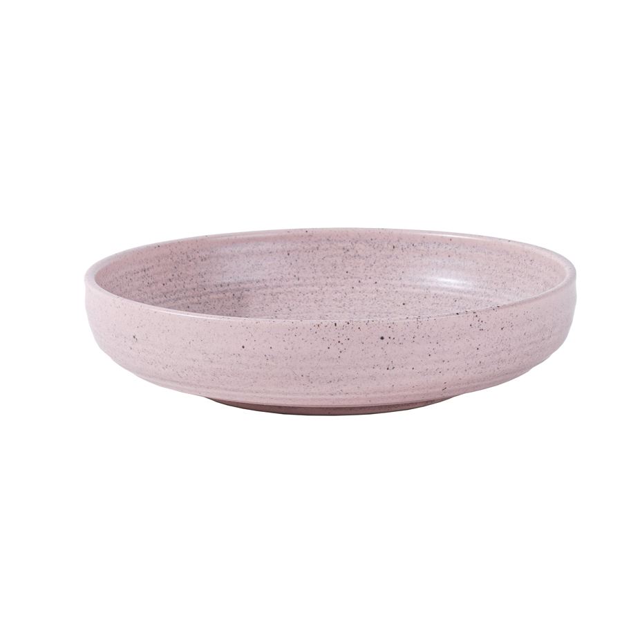 Artisan Armeria Vitrified Stoneware Round Pink Low Bowl 20cm PK 1