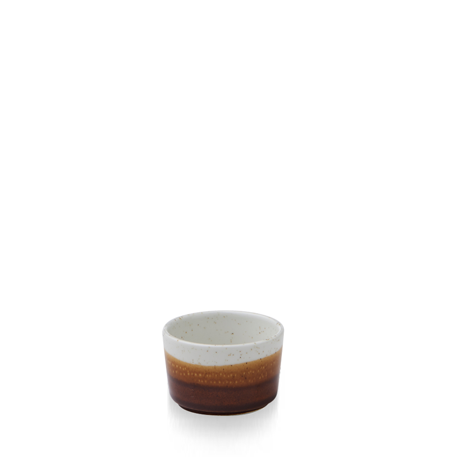 Churchill Nourish Vitrified Porcelain Siena White Round Linear Dip Pot 7.5x5cm 11cl 3.9oz PK 1