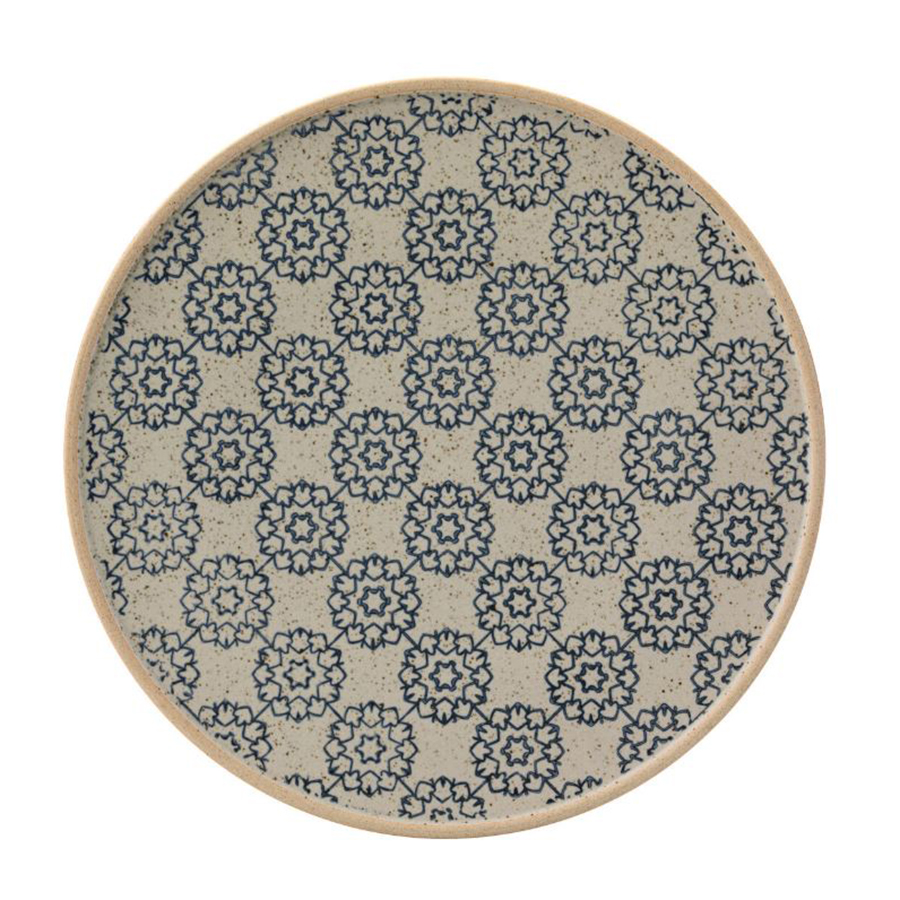 Parador Brn/Blue Patt Round Plate 29cm 11.5in PK 6